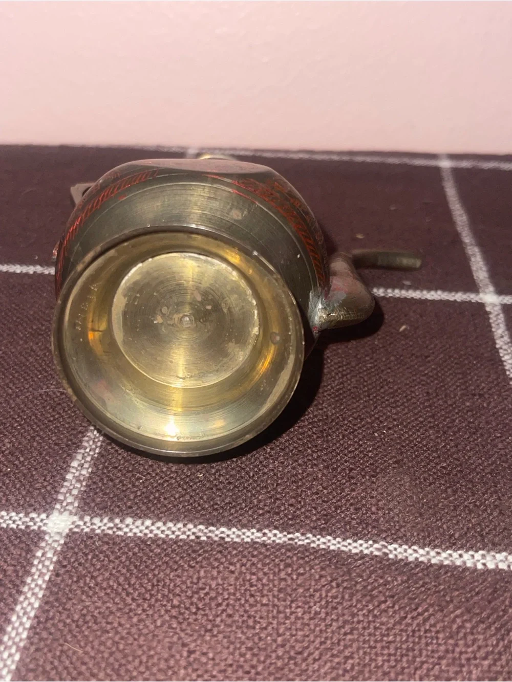 Beautiful Vintage Aftaba Ewer Indian Brass Tea coffee Pot Hand carved